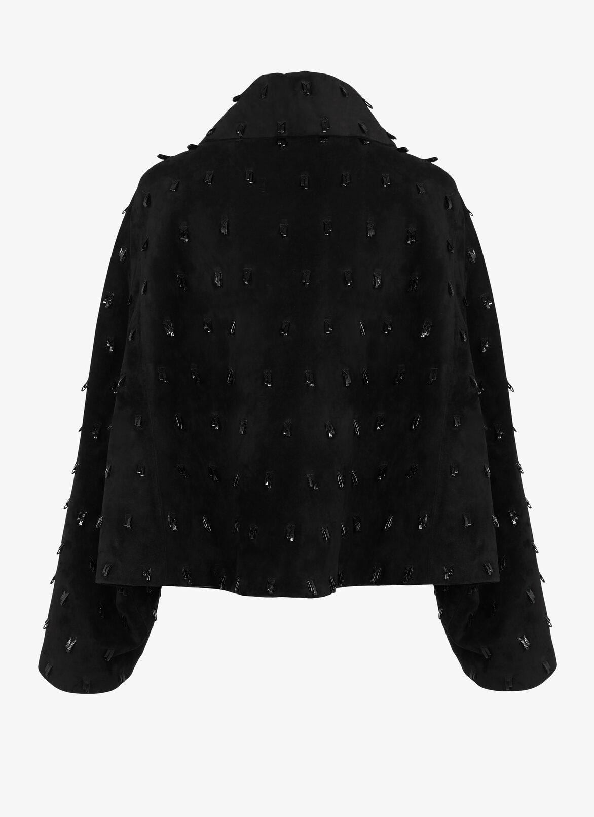 Alaïa Edition 1989 Suede And Watersnake Cropped Jacket ALAÏA BLACK ALAÏA EDITION 1989 SUEDE AND WATERSNAKE CROPPED JACKET